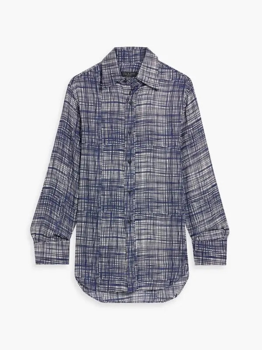 Rag & Bone Silk-Blend Blouse Delphine Graphic-Print